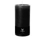Pillar candle AURORA, black, 7.5"/19cm, Ø3.9"/10cm, 155h - Made in Germany