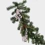 Artificial Wintergirlande NAMSOS, berries, cones, LEDs, 180cm, Ø35cm