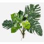 Artificial Philodendron Monstera Deliciosa CYDEN, roots, support stick, green, 30"/75cm