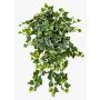 Artificial ivy vine LINNEO on a support stick, crossdoor, green and white, 65cm