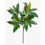 Artificial cherry laurel branch KAMIRAN, with fruit, crossdoor, 20"/50cm