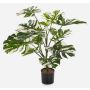 Artificial Philodendron Monstera Deliciosa Variegata LESATH, green-white, 33"/85cm