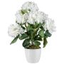 Artificial flower Hydrangea VITROS in decorative pot, white, 20"/50cm