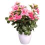 Artificial flower Azalea FRALVI in decorative pot, pink, 10"/26cm