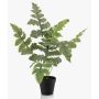 Artificial fern: Gold-spotted fern EYMEN in a decorative pot, green, 24"/60cm