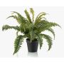 Artificial sword fern ALSAWO in a decorative pot, green, 18"/45cm