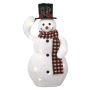Decorative Snowman COLWOOD with motion function, LEDs, white-red-black, 30cm