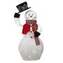 Decorative Snowman COLWOOD with motion function, LEDs, white-red-black, 45cm