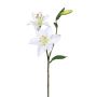 Artificial lily branch ATRONE, white, 24"/60cm