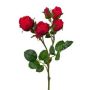 Artificial flower branch Rose SKURN, red, 16"/40cm