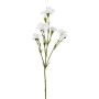 Artificial branch of cornflower FRAVLE, white, 24"/60cm