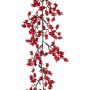 Decorative garland wild rose TELAND, berries, red, 4ft/120cm