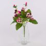 BAHNY decorative artificial pansy on a stem, pink and white, 22cm