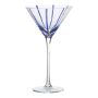 Martini glass OCTAVIUS striped, blue-clear, 21cm, Ø12cm