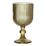 Wine glass GENOVEFA ribbed, amber-clear, 16cm, Ø9cm
