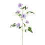 Artificial flower branch Clematis ZOLME, lavender, 4ft/110cm