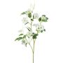 Artificial flower branch Clematis ZOLME, white, 4ft/115cm