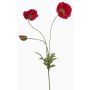 Decorative poppy branch SCHUNRA, red, 75cm