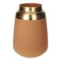 Glas Blumenvase FLORINI, antikrosa-gold-mat, 10"/24.2cm, Ø6.7"/17cm