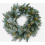Artificial fir garland BUFFALO, blue, frosted, LEDs, Ø24"/60cm
