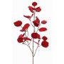 Fake eucalyptus spray INDALA with fruits, red, 33"/85cm