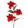 Velvet poinsettia spray TONZI, red, 31"/80cm, Ø5.9"/15cm