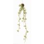 Artificial daisy hanging plant SIRIA on moss ball, white, 35"/90cm