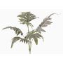 Artificial golden serpent fern (Phlebodium aureum) BROMIA on spike, green, 28"/70cm