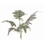 Artificial golden serpent fern (Phlebodium aureum) BROMIA on spike, green, 28"/70cm