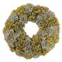 Artificial hydrangea wreath DARDANOS, green-blue, Ø18"/45cm