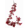Fake oak garland ERASMIA, burgundy red, 6ft/180cm