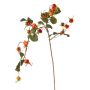 Artificial Wild Rose spray FILONAS with fruits, orange-red, 3ft/105cm
