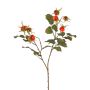 Artificial Wild Rose spray FILONAS with fruits, orange-red, 24"/60cm