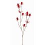 Fake thistle spray (Eryngium) LOUKAS, red, 18"/45cm, Ø0.4"-0.6"/1-1.5cm