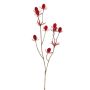 Fake thistle spray (Eryngium) LOUKAS, red, 18"/45cm, Ø0.6"/1,5cm