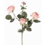Fake rose spray DIAMANTIS, pink-cream, 28"/70cm, Ø2"-3.1"/5-8cm