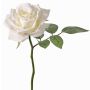 Artificial flower rose NIKOLETA, white, 12"/30cm, Ø4.7"/12cm