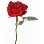 Artificial flower rose NIKOLETA, red, 12"/30cm, Ø4.7"/12cm