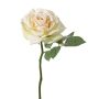 Artificial flower rose NIKOLETA, cream-pink, 12"/30cm, Ø4.7"/12cm
