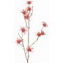 Artificial witch hazel spray XYLA, flowers, orange-red, 28"/70cm, Ø2.4"/6cm