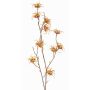 Artificial witch hazel spray XYLA, flowers, orange-yellow, 28"/70cm, Ø2.4"/6cm