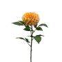 Fake flower pompom dahlia MILEYA, yellow, 30"/75cm