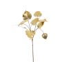 Fake ficus branch JELDRIK, metallic-gold, 24"/60cm