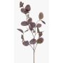 Fake eucalyptus branch MAXEN with fruits, purple-grey, 30"/75cm