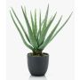 Artificial Aloe Vera EVELIO in decorative pot, 14"/35cm