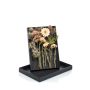 Bouquet of artificial flowers for tying yourself JADEA in gift box, beige-cream, 12"/30cm, Ø7.1"/18cm