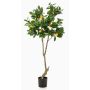Artificial lemon tree MAKOTO, artificial trunk, with fruits, 5ft/150cm