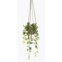 Artificial Philodendron hanging basket RUESCA, terracotta pot, 3ft/90cm