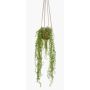 Artificial climbing fig hanging basket AMADOR, terracotta pot, green, 3ft/100cm