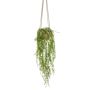 Artificial climbing fig hanging basket AMADOR, golden ceramic pot, green, 3ft/100cm